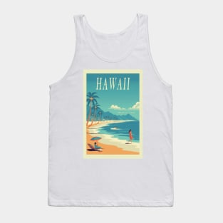 Hawaii Vintage Retro Travel Poster Tank Top